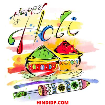 cute holi dp for girl