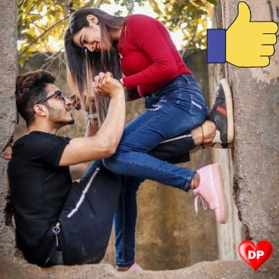 Couple Romantic Heart WhatsApp DP