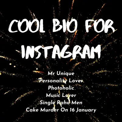 Mr Unique - Cool Bio For Instagram